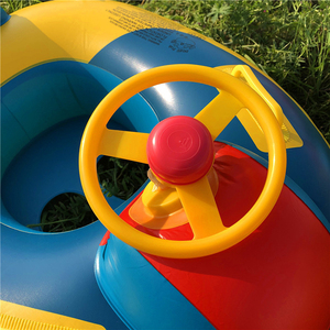 Nuevo equipo de juego inflable para piscina de dibujos animados para bebés, juguete flotante para piscina, anillo de asiento de agua con acolchado, silla flotante para bebé con sombrilla - Product Image 3