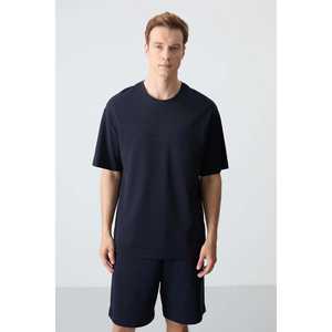 Ensemble de shorts pour homme en coton bleu marine, coupe confortable, basique 85257 - Product Image 2