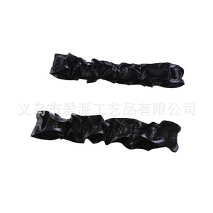 Black Ruffle Garter Set Elastic <b>Band</b> For Costume Props Women's Fashion Accessory - Product Image 1