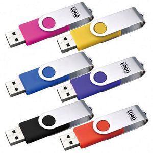 Custom USB 2.0 3.0 Flash Drive Swivel Design <b>Memory</b> <b>Stick</b> - Thumb Drive for Storage, Foldable & Portable for Promotional Gift - Product Image 1