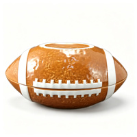 Bol à collation en céramique en forme de ballon de football américain, forme et motifs personnalisés, vaisselle pour les fêtes sportives