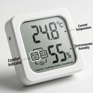 Termoigrometro Digitale Portatile Mini Economico 2026 per Interni ed Esterni, <span class=keywords><strong>Misuratore</strong></span> <span class=keywords><strong>di</strong></span> <span class=keywords><strong>Temperatura</strong></span> <span class=keywords><strong>e</strong></span> <span class=keywords><strong>Umidità</strong></span> in ABS con Grado <span class=keywords><strong>di</strong></span> Protezione IP55, Certificato CE RoHS - Product Image 1