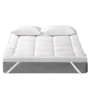 Taille personnalisée classique 100% <span class=keywords><strong>coton</strong></span> tissu anti-duvet organique double <span class=keywords><strong>surmatelas</strong></span> - Product Image 4