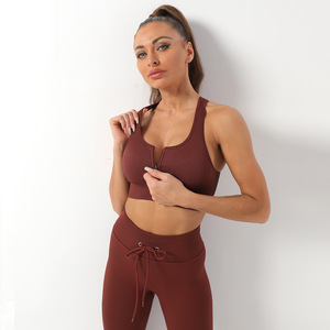 Venta al por mayor de ropa de gimnasia personalizada de 2 piezas sin costuras Yoga de invierno para mujer conjuntos de entrenamiento activo manga larga Crop Top Gym Fitness Sets - Product Image 6