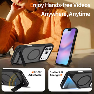 Cao lực hấp phụ điện thoại Trường hợp với đa-góc chân đế cho iPhone 17 Series không dây sạc Matte kết cấu - Product Image 4