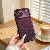 JOYPORODO B565 Coque rigide dégradée scintillante pour iPhone 17 18 Pro 17 18 Pro Max, aimant 2500Gs, testée anti-chute, protection d'objectif, vente en gros