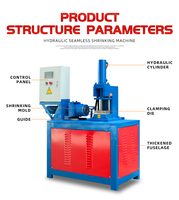 Machine semi-automatique de formage de terminaisons coniques carrées pour tubes thermorétractables, en acier inoxydable et aluminium, pour pieds de meubles, tables et chaises, jusqu'à 45 mm