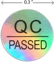 DealzEpic-QC Étiquettes laser rondes autocollantes en plastique imperméables certifiées QC