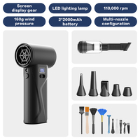 Mini Soplador de Aire Eléctrico Turbo Jet, 110000 RPM, 4000 mAh Recargable, Ventilador de Aire Comprimido Turbo de Alta Potencia