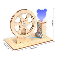 Kit de Manualidades de Madera STEM para Niños, Juguete de Experimentos Científicos DIY, Material Educativo para la Creatividad e Invención en Niños Pequeños