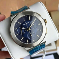 Montre LUCIANO, étanche, bracelet en acier inoxydable, automatique, chronographe, montre mécanique pour homme