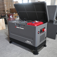 Générateur silencieux à double carburant 15-30 KVA, 4 cylindres, essence/gaz naturel, ATS intégré, châssis en acier, personnalisable