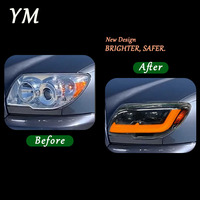 Phare avant LED super lumineux YM Auto 12V 6000K Plug & Play Nouveau 70W 6000 Lumens Rétrofit/Amélioration pour 2006-2009