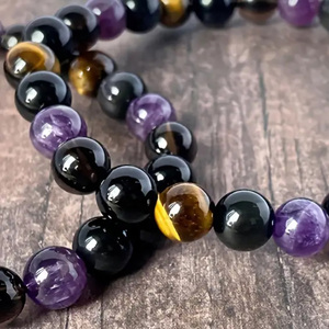 Pulsera de Piedras Naturales Mixtas al por Mayor, Pulsera Elástica Duradera de Amatista y <span class=keywords><strong>Jade</strong></span> para Mujer, Joyería de Gemas Curativas - Product Image 4