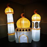 Nouveau design Eid Mubarak personnalisé gonflable mosquée Ramadan Temple gonflable décoration extérieure