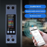 Multimeter Digital AC 1P dengan Proteksi Suhu Berlebih dan Beban Berlebih, Pengukur Tegangan dan Arus 8-in-1, Layar 85-270V AC Kelas 1