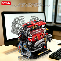 Blocs de construction moteur Bugatti V8 électrique BGT, jouet d'assemblage de moteur, vente chaude