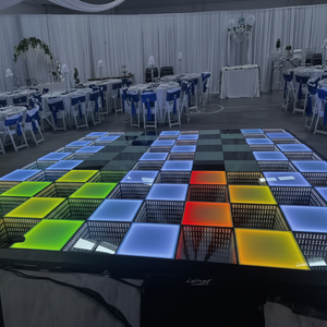 Pista de baile LED interactiva personalizada, modelo 2025, epoxi de peso ligero, 25 m, para juegos, banquetes exteriores con estrellas - Product Image 1