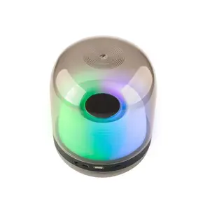 Newest RGB LED Colorful Light Portable Stereo Speaker Transparent High-fidelity Sound Wireless Bluetooth Speaker
