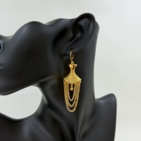 Boucles d'oreilles pendantes bohèmes plaquées or avec franges en chaîne pour femme, cadeau, style hip-hop, bijoux fantaisie