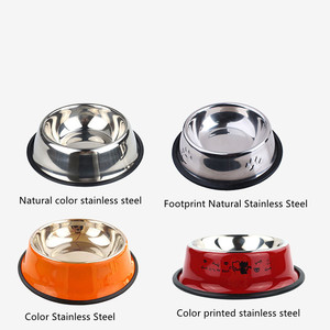 Kingtale <strong>Personalized</strong> Pet Feeder Rubber Base <strong>Dog</strong> <strong>Bowl</strong> for <strong>Dogs</strong> Food Storage Non Slip Pet <strong>Bowl</strong> Sliver Stainless Steel Rounded - Product Image 5