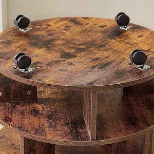 Étagère à chaussures rotative en bois à 4 niveaux organisateur de stockage armoire à chaussures <span class=keywords><strong>sur</strong></span> roues étagère à chaussures rotative - Product Image 6