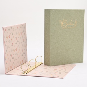 Portefeuille A4 en lin avec logo personnalisé, fabriqué à Wenzhou, classeur à 3 anneaux de 1, 2 ou 3 pouces, avec clips colorés, pour agenda, <span class=keywords><strong>album</strong></span>, classeur de films et classement - Product Image 1