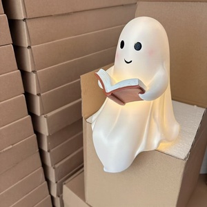 Lampe de lecture fantôme d'Halloween, figurine fantôme amusante, décoration d'Halloween pour cadeau, accessoires, décoration de table, étagère, maison - Product Image 6