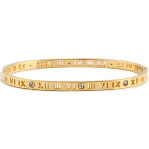 Ensemble bracelet et bague en acier inoxydable avec chiffres romains et incrustation de diamants, bijoux unisexes, coffret cadeau - Product Image 5