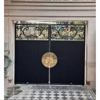 Portail Principal en Aluminium Premium avec Cadre en Fer Forgé et Motifs Incrustés en Laiton – Portail d'Entrée de Luxe Designer