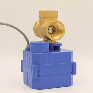 วาล์วบอลไฟฟ้าทองเหลืองขนาดเล็ก 6 จุด 3 ทาง แรงบิดสูง DN20 วาล์วควบคุมน้ำ 5V 12V 24V 220V แบบแมนนวล รับผลิตตามแบบ OEM - Product Image 1