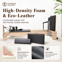 Reformer Kayu Maple Profesional Bahan Ramah Lingkungan Pegas yang Dapat Disesuaikan Pengiriman Cepat Pilihan Studio Yoga