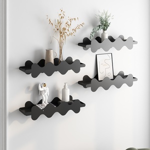 KINNON Unités de rangement murales en <span class=keywords><strong>fer</strong></span> forgé nordique, étagères à CD pour <span class=keywords><strong>salon</strong></span>, séparateurs de canapé, cloisons murales, étagères suspendues pour salle à manger - Product Image 1