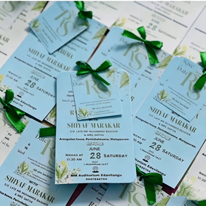 Tarjeta postal de agradecimiento de boda de diseño personalizado de alta gama, papel artístico perfecto del fabricante, impresión digital - Product Image 4