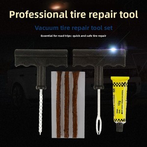 Kit de Herramientas para Reparación de Neumáticos de Coche, Juego de Tapones para Neumáticos sin Cámara, Tiras de Goma, Sonda de Inserción, Taladro para Reparación de Pinchazos de Emergencia en Motocicletas y Automóviles - Product Image 3