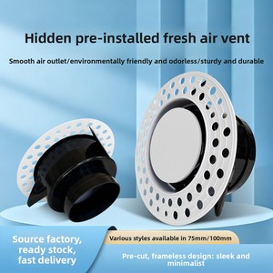 Sistema di climatizzazione centralizzato Fresh Air con uscita aria a disco invisibile regolabile, a risparmio energetico, per palestre e sale, design semplice - Product Image 4