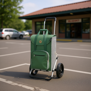 Caddie de courses Royal Shopper Liska vert pliable avec roues pour le rangement des courses - Product Image 3