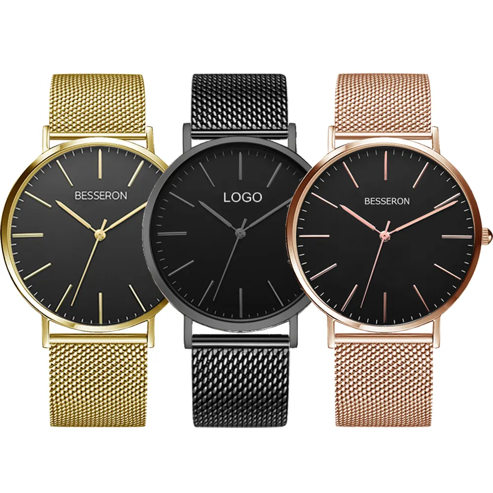 2022 Fashion Luxury Custom Logo OEM ODM Private label wrist watches Minimalist Men Women Watch