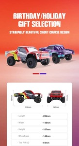รถบรรทุก FMS FSC24 Chaser ขนาด 1/24 ขับเคลื่อน 4 ล้อ แบบ Short Course Truck พร้อมใช้งาน (RTR) เกียร์ 2 สปีด มอเตอร์ 370 เซอร์โวโลหะคู่ รถบังคับวิทยุสำหรับวิ่งในพื้นที่ทะเลทราย - Product Image 6