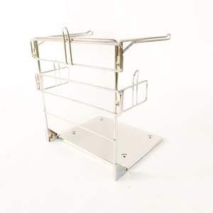 Porte-sac en plastique de caisse enregistreuse en métal Porte-sac de supermarché Porte-sac en fer galvanisé amovible argenté - Product Image 1