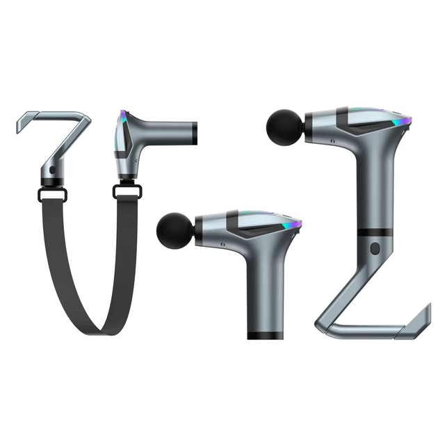 2025 High Quality Deep Tissue Heated Percussion Vibration Massage Gun Multifunctional Long-Handle Relax Muscle Massager for Body