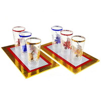 Six tasses à partir de deux assiettes tours de magie tasses apparaissant scène Magie accessoires conseil Illusions Gimmick accessoire jouets drôles