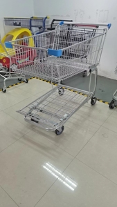China Factory Custom150L Supermercado Carrito de compras Carrito de mano de estilo americano - Product Image 4