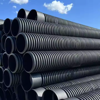 Tuyau ondulé en PEHD flexible haute pression pour drainage, norme ISO PE100, diamètre 6 pouces, meilleur prix usine