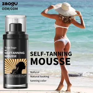 Mousse autobronceadora instantánea sin sol de alta calidad con etiqueta privada OEM, espuma de bronceado en aerosol, Mousse autobronceadora, cuerpo Natural