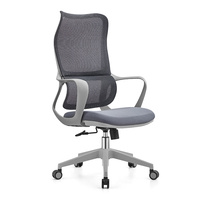 2022 Chaise de bureau ergonomique Premium 2206 Chaise de bureau chauffante pivotante à cadre gris Chaise de direction