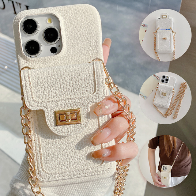 For iPhone 18 Pro Max Ring Buckle Wallet Phone case Crossbody Protective Cover Compatible with iPhone 17 16 15 14 13 Phone Case