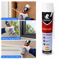 MUCHAO A33 500ml Adhésif polyuréthane monocomposant blanc à séchage rapide multi-usages pour la construction de portes et fenêtres en bois