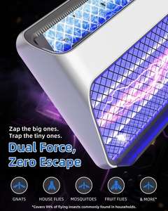 Asesino de mosquitos <span class=keywords><strong>el</strong></span>éctrico portátil de 2000mAh montado en la pared con interruptor de Sensor de luz y Sticky Fly Board Bug Zapper - Product Image 3