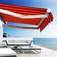 Coût de fabrication aluminium mur articulé prévention de la pluie café fenêtre auvent soleil prévention balcon auvent